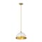 Z-Lite Landry 1 Light Pendant, Matte White & Rubbed Brass 1004P14-MW-RB - alternate 2